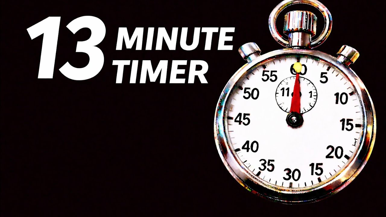 13 Minute Timer ⏱️ | Silent Timer – Ends with Piano Alarm