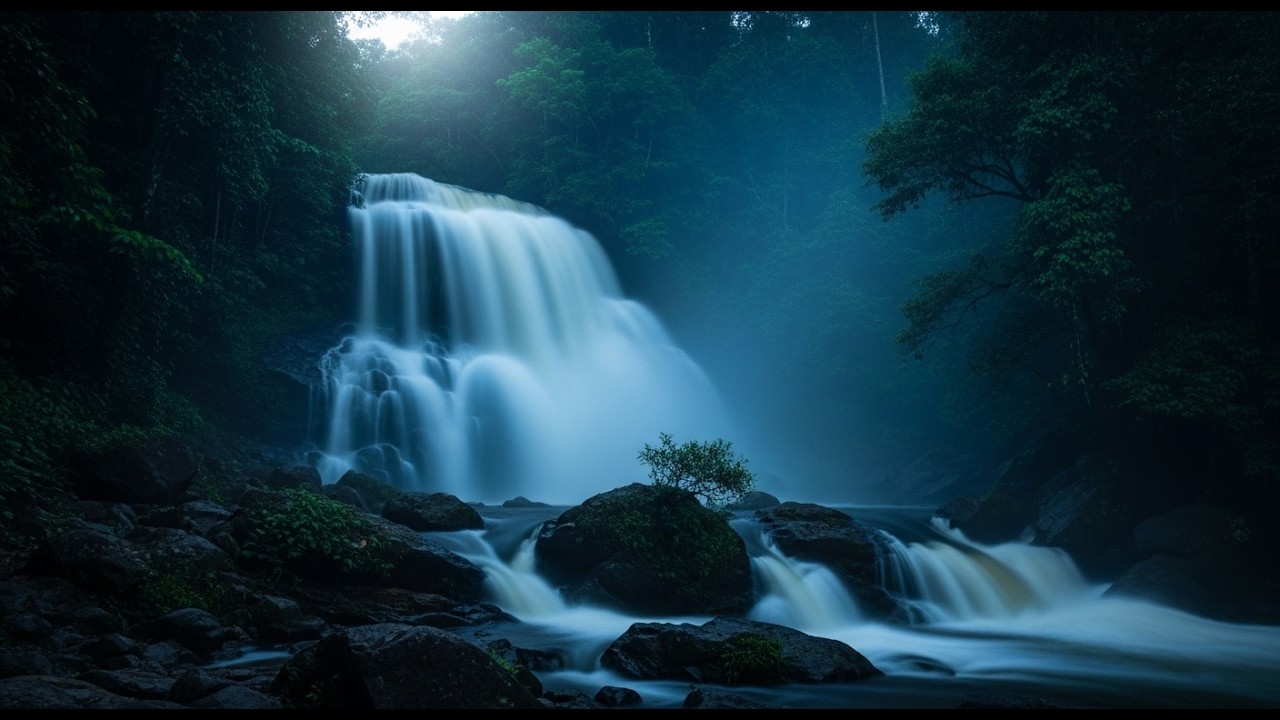 Powerful Forest Waterfall Sounds for Deep Sleep 