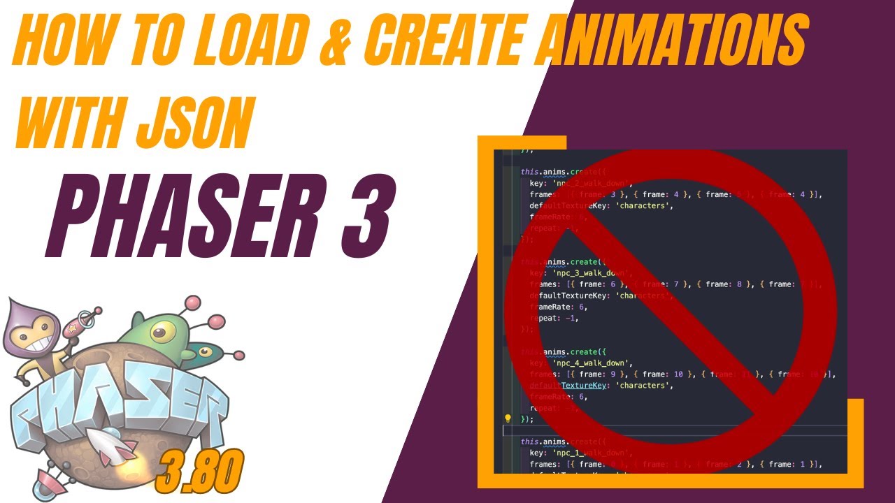 Phaser 3 Tutorial: How to load and create animations via JSON