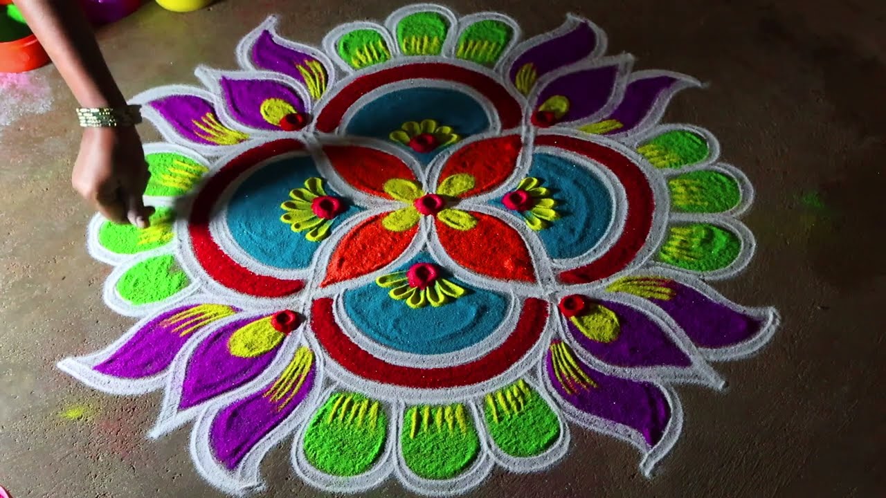 Sankranti Pongal Rangolis 🌷 3+1dots Rangolis 🌷 Bhogi Kundala Muggulu 🌷 Pongal Pot Rangolis