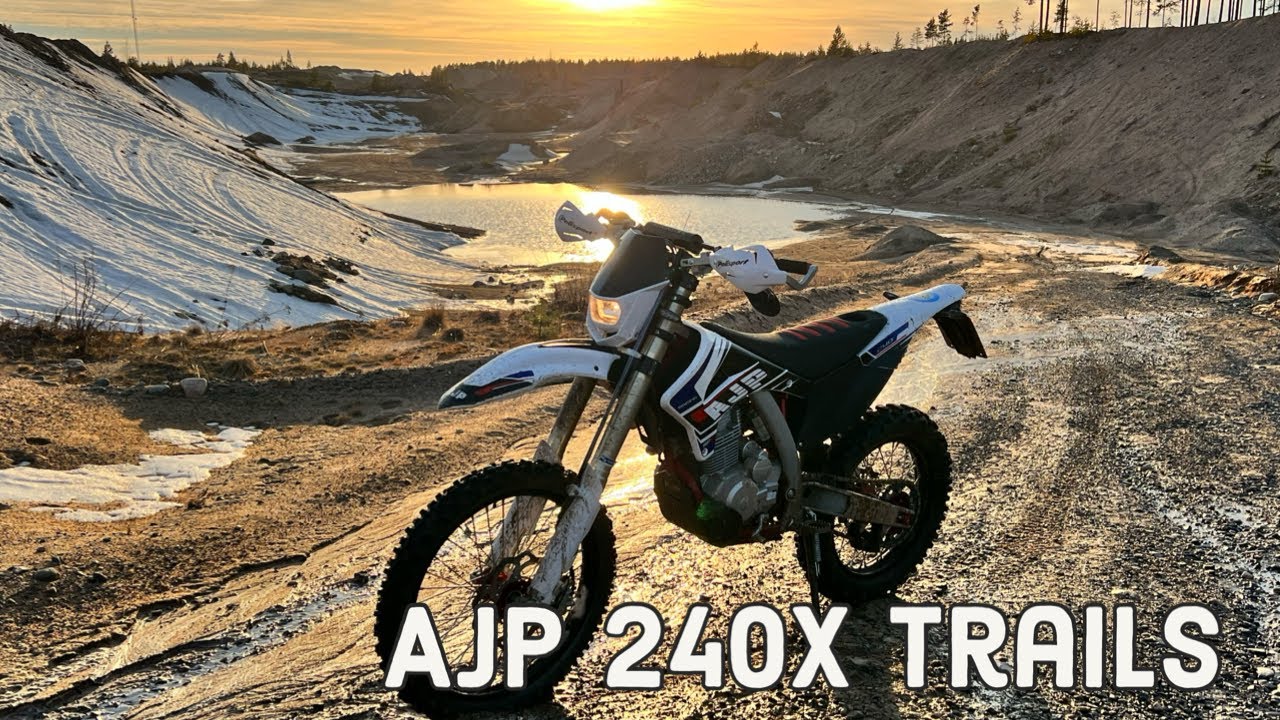 AJP 240X enduro trail riding with KTM 640