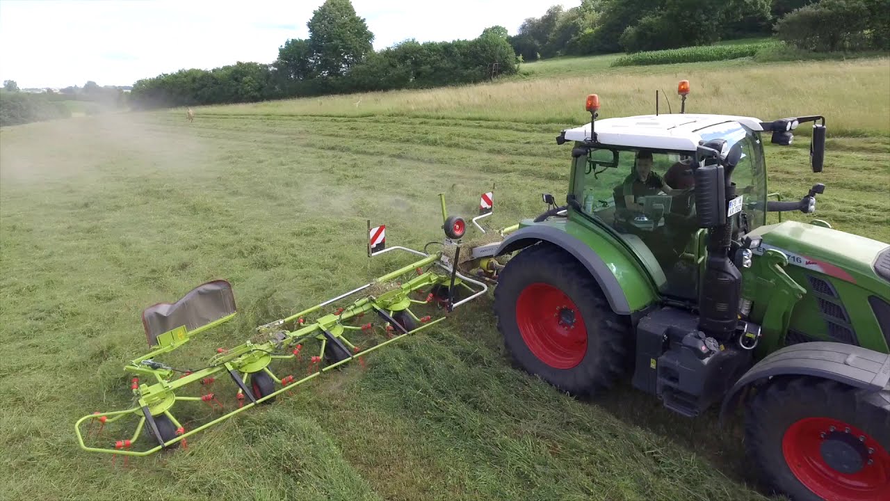 FENDT 724 und FENDT 716 am Mähen und Wenden | Lohnunternehmer Kai Ruppel
