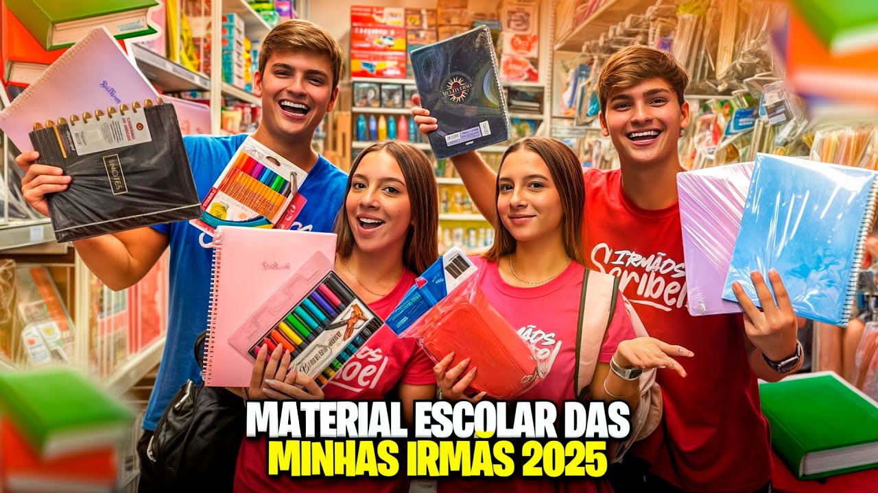 COMPRANDO O MATERIAL ESCOLAR 2025 DAS NOSSAS IRMÃS! •Irmãos Scribel•
