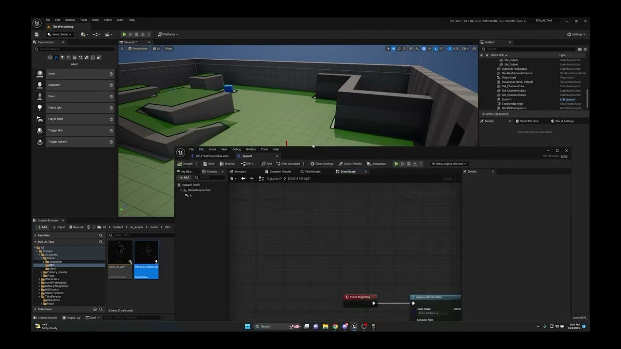 Unreal Engine 5 Tutorial - Spawning Actors or NPCs