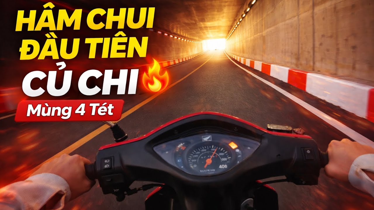 Đi qua hầm chuôi Tỉnh Lộ 15, vành đai 3 mùng 4 tết