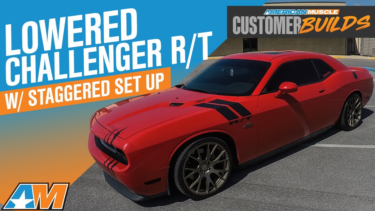 Lowered 2013 Challenger R/T with Staggered Wheel & Tire Set Up | AmericanMuscle Customer Builds
