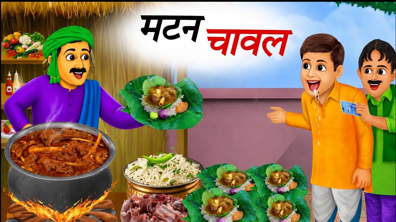 केल के पत्ते पर मटन चावल | Hindi kahani | Hindi Moral Stories |Street food Kahani | Kahaniyan 