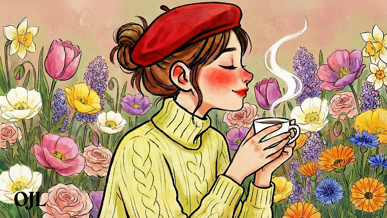 1940s French Vintage Jazz Café | Romantic Paris Spring Ambience | Soft Jazz | Relax Background Music