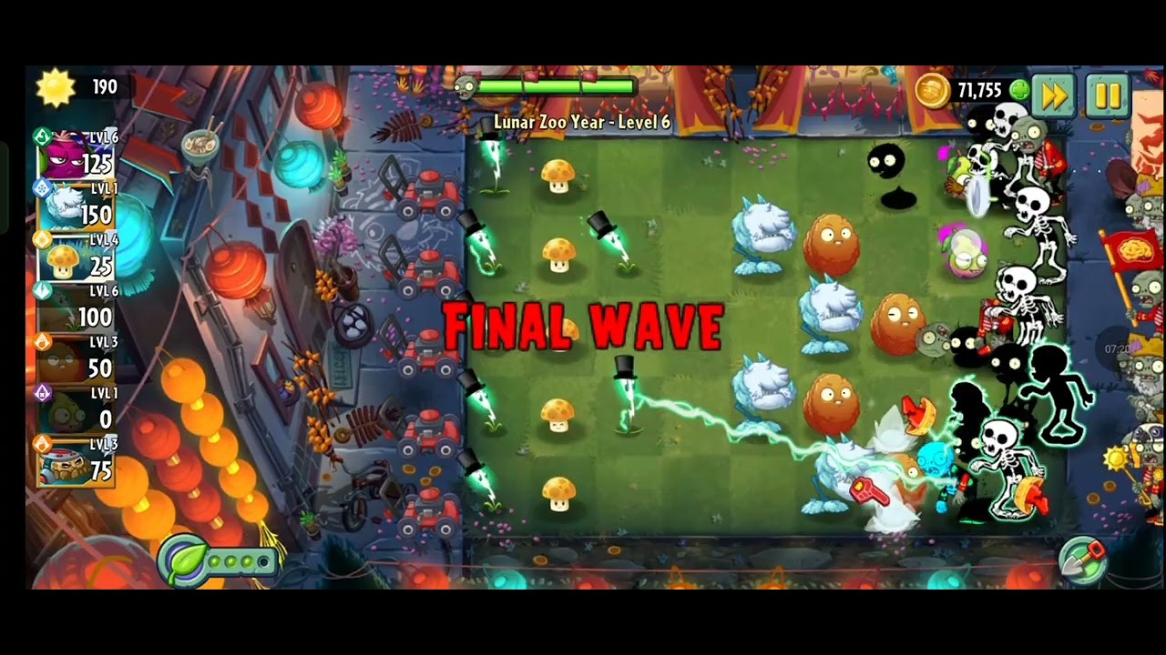 PVZ2 Piñata Lunar Zoo Year lvl 5-8