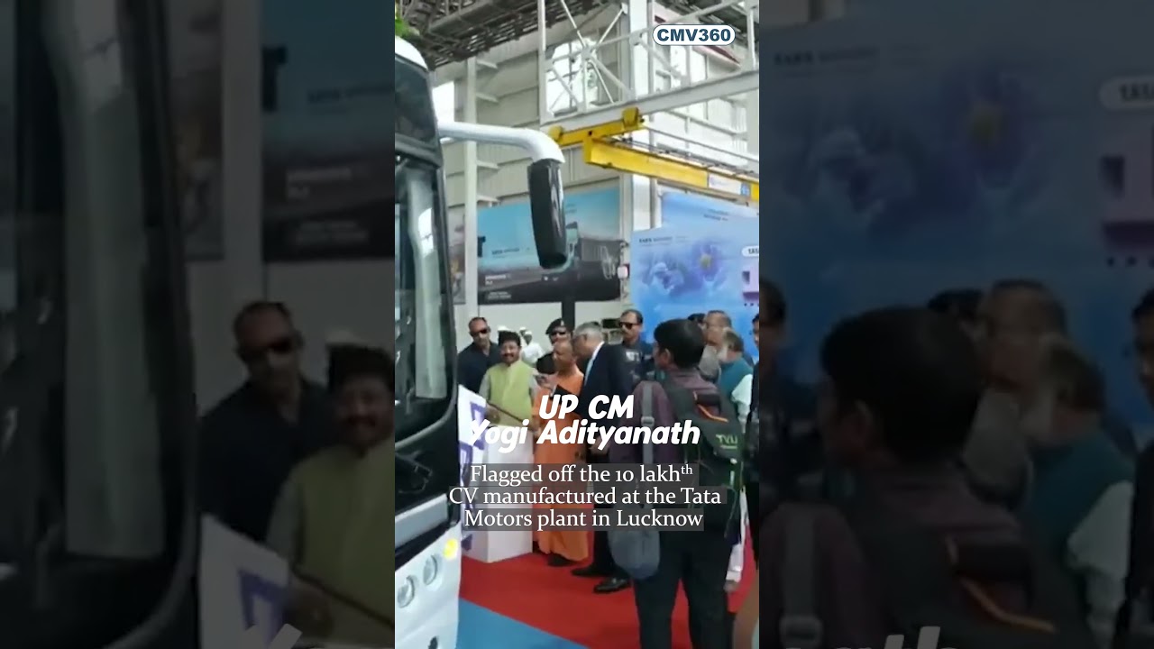 Tata Motors Lucknow Plant Rolls Out 10 Lakhth Vehicle, CM Yogi Adityanath Flags Off Electric Bus
