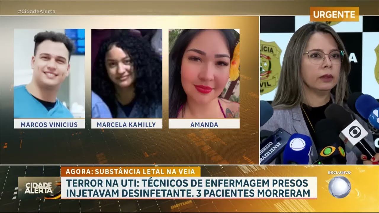 Técnicos de enfermagem suspeitos de matar pacientes injetando desinfetante 