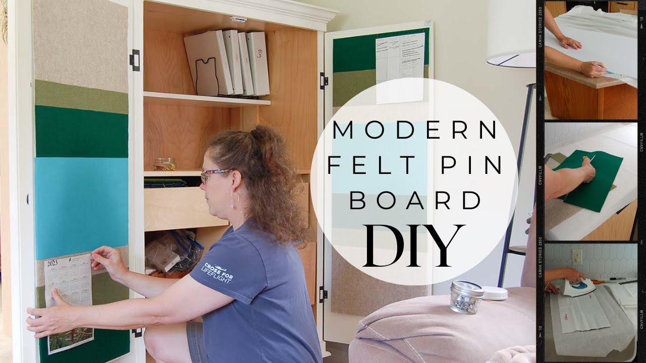 Modern Felt Pin Board DIY (easy no-sew bulletin mood board)