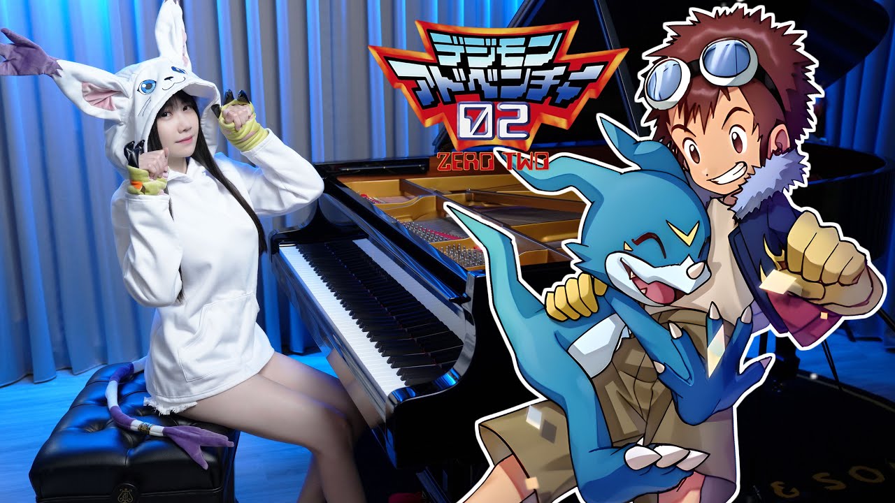 DIGIMON ADVENTURE 02 PIANO MEDLEY「Akai Shougeki / Brave Heart / Break Up! / Beat Hit!」Ru's Piano