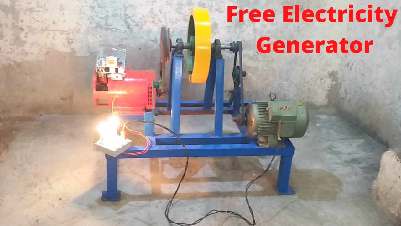 Free Electricity How To Make Free Energy Generator 230v 7Kva Flywheel 24/7