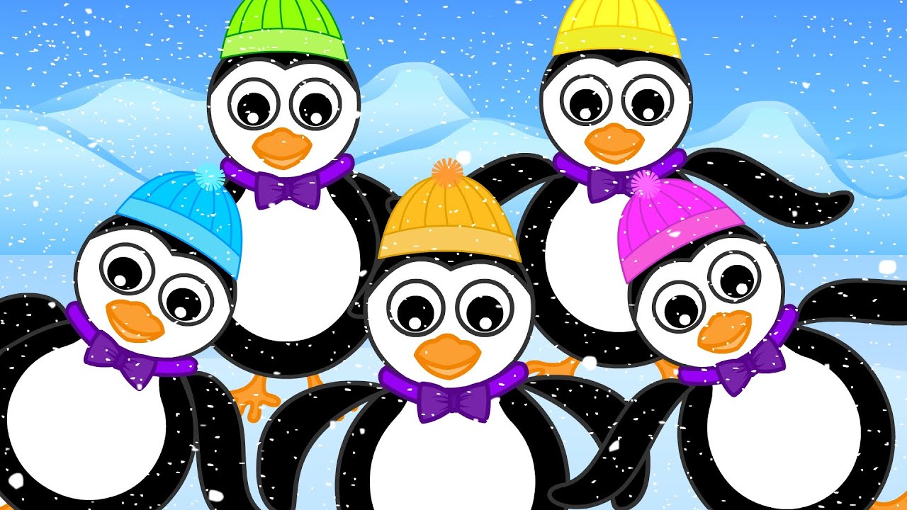 Nursery Rhymes I Five Little Penguins I Kindergarten Songs I Baby Videos