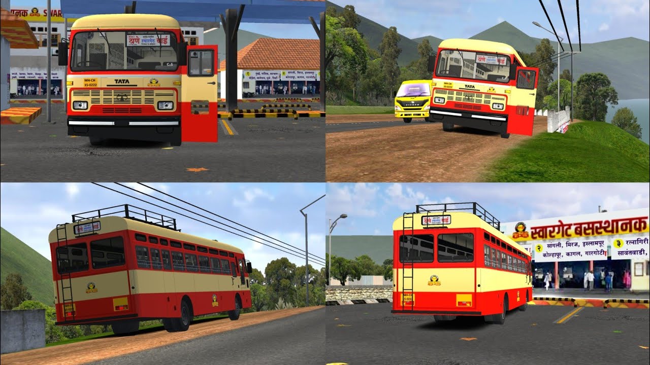New Tata Msrtc 12MTR Lalpari Bus Mod For Bussid | Thane To Wai (ठाणे - वाई)Lalpari Livery | 