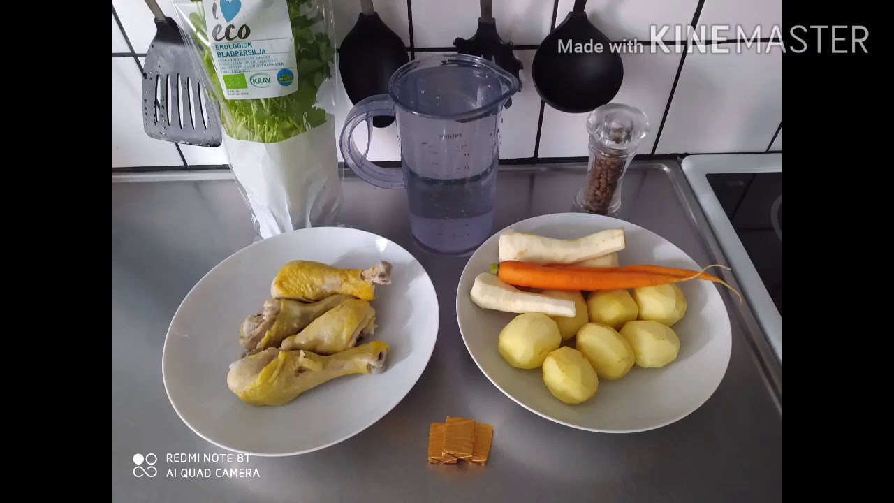 Ladu bersama sup ayam(swedish/finnish dumplings) Klimp kycklingsoppa