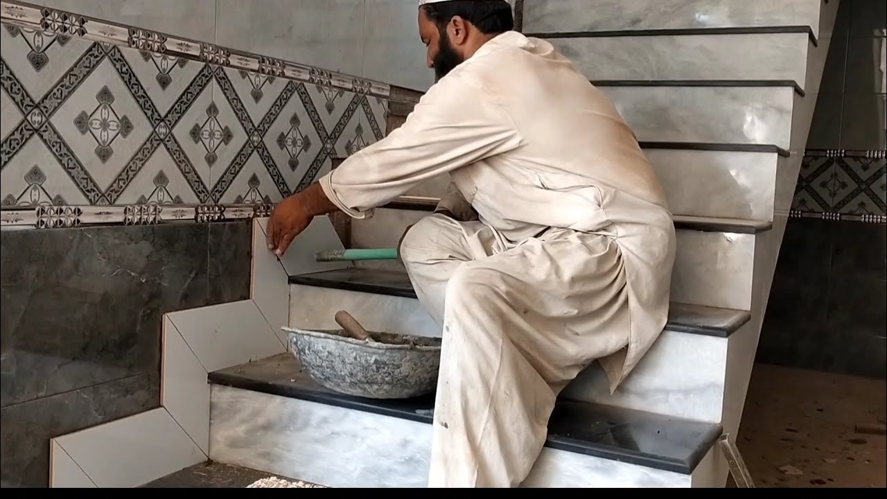 How To Install granite Marble Stair/ Full trick marble trick.marble stair lagany ka full tareka
