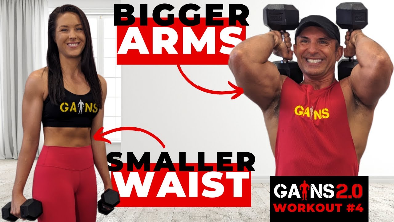 2 BIRDS with 1 STONE | Bigger Arms & Smaller Waist | Home Dumbbell Workout 💪 Gains 2.0 Workout 4