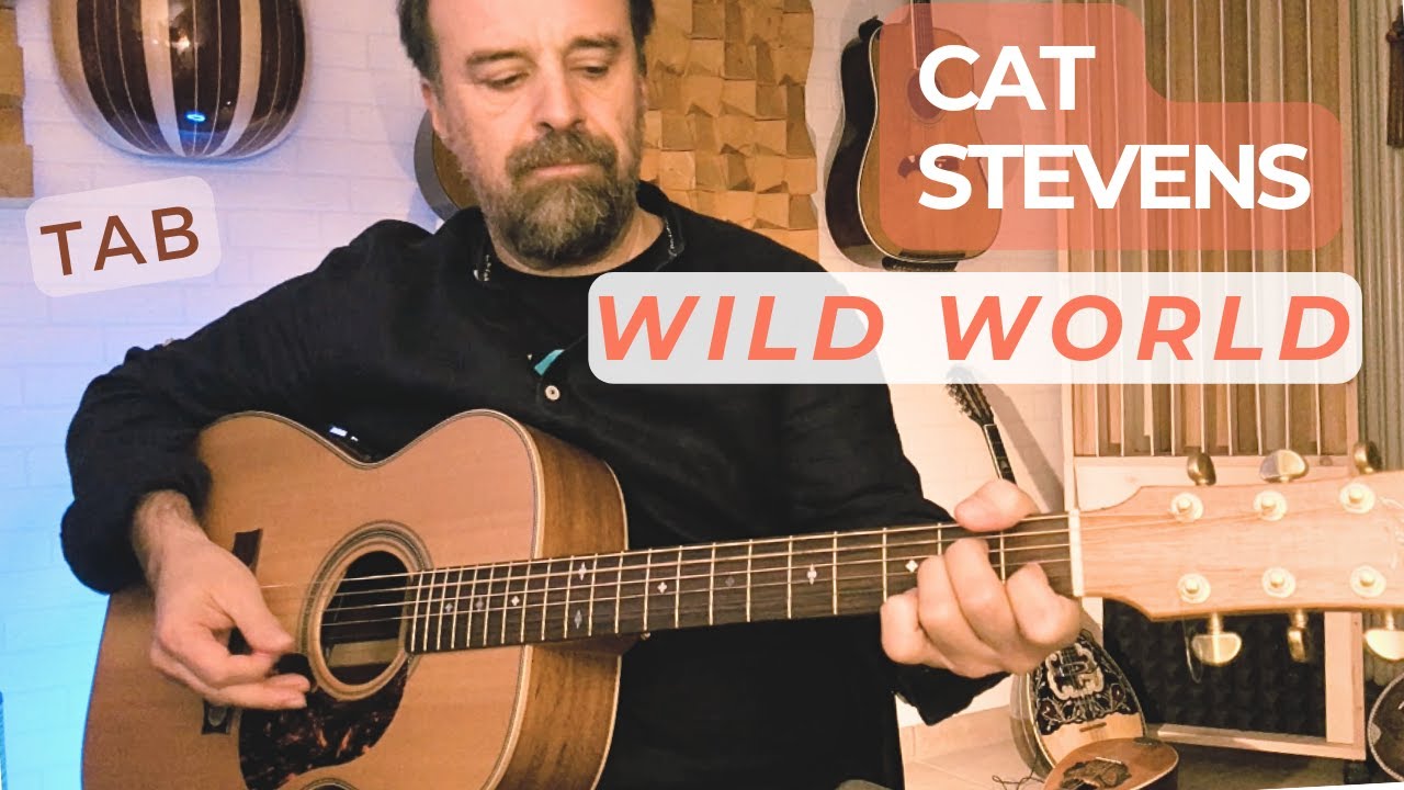 How To Play Cat Stevens Wild World On Guitar - Tutorial With Riff And Chords