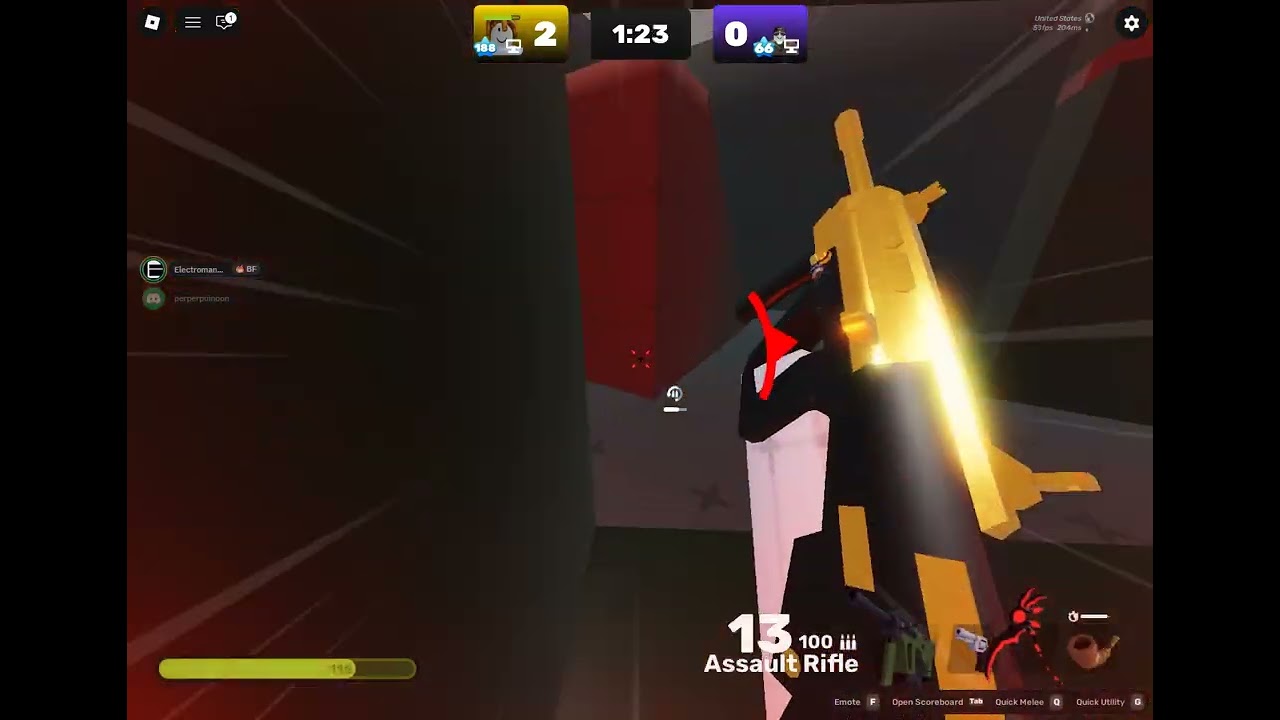 1v1 my friend James in ROBLOX RIVALS and who ever got to 3 first wins