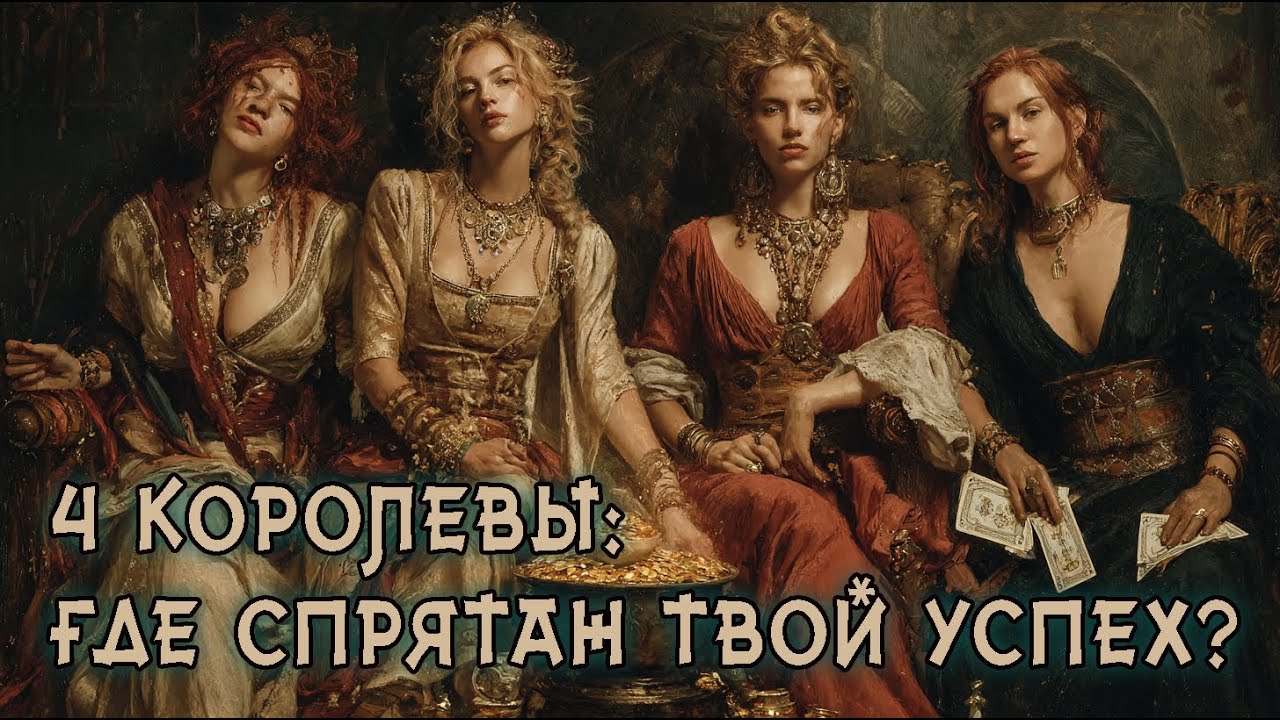 4 КОРОЛЕВЫ: Где тебя ждут успех и признание? Деньги и работа в 2026 году 💰 Расклад на Таро