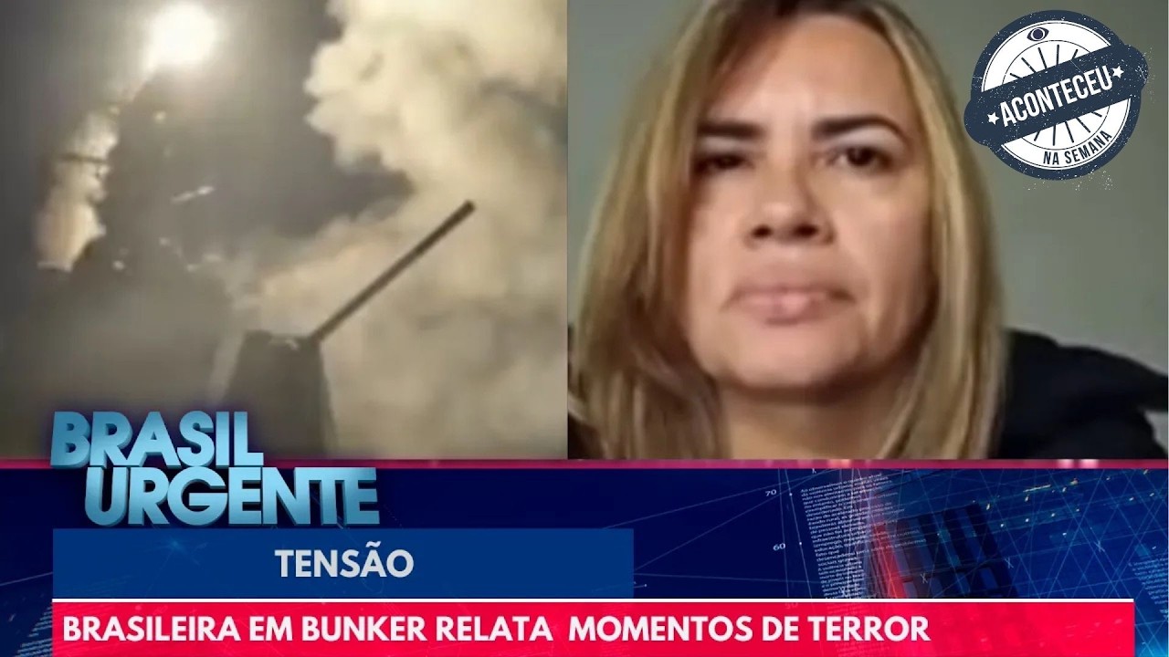 Brasileira em bunker Tel Aviv descreve momentos de pânico | Brasil Urgente | Aconteceu na Semana