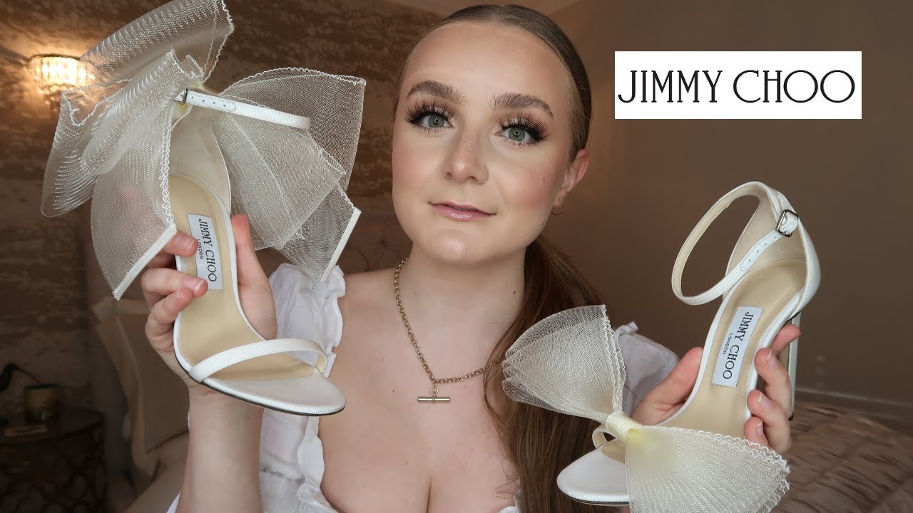 JIMMY CHOO AVELINE 100 | UNBOXING, REVIEW & TRY-ON | HAILEY BIEBER'S WEDDING SHOES?!