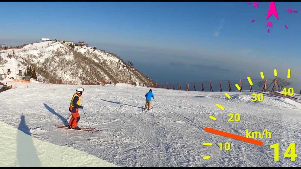 🇯🇵⛷️ Anfänger fährt Ski in Biwako Valley mit Tacho