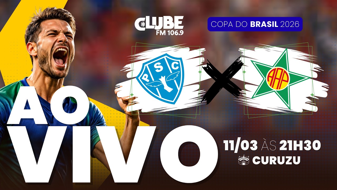 AO VIVO PAYSANDU X PORTUGUESA - RJ | COPA DO BRASIL | 3ª FASE