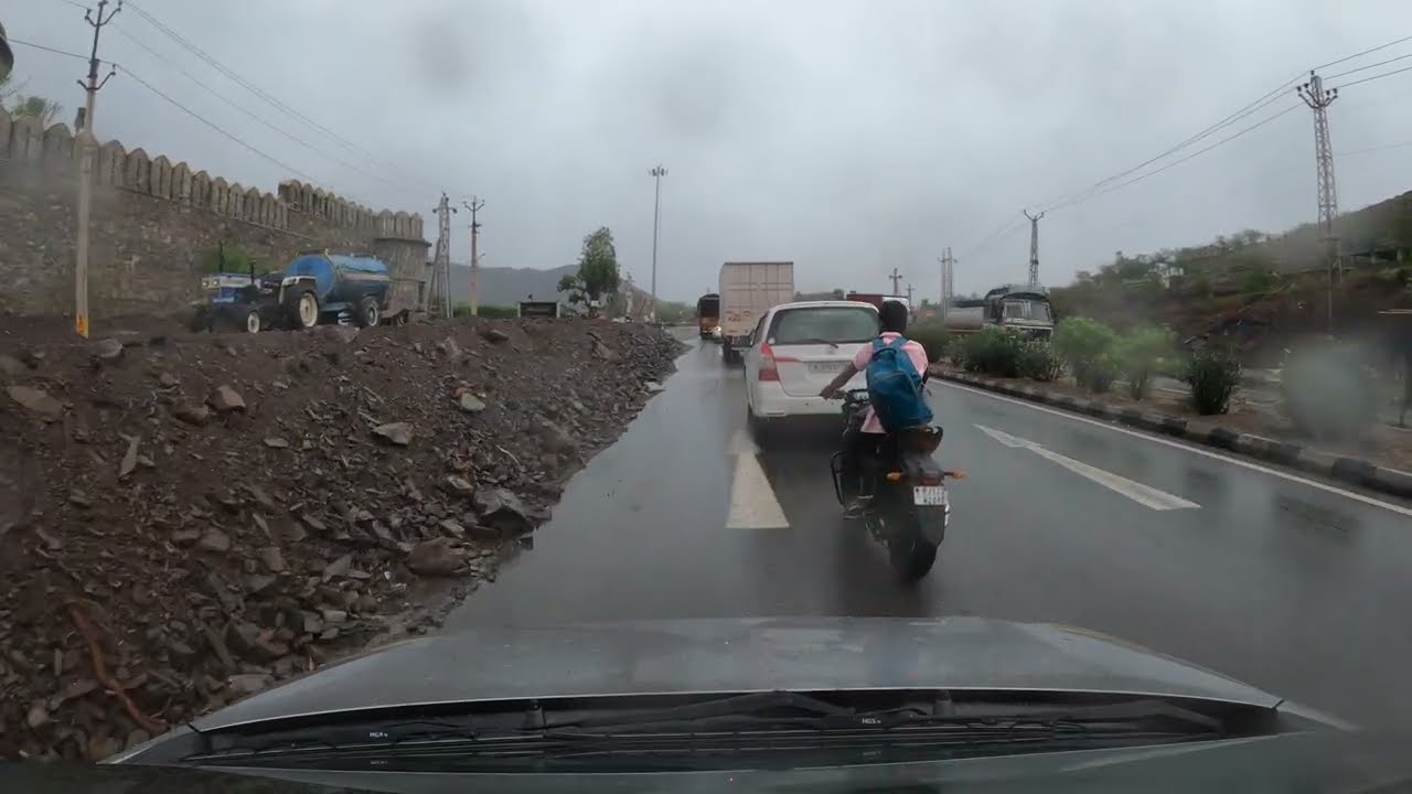 Udaipur World Best City | First Rain For Season 2022 | Highway Drive