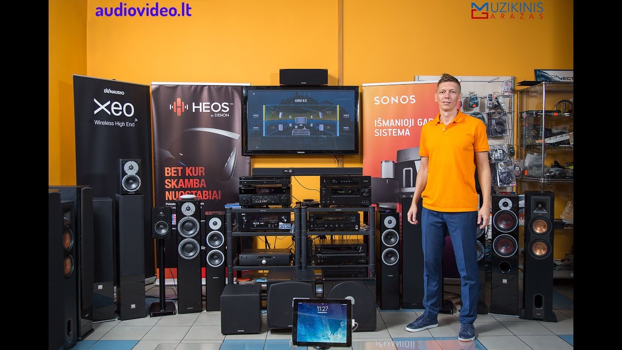 Muzikinis Garažas www.audiovideo.lt video prisistatymas - garso kolonėlės, stereo s. ir namų kinas