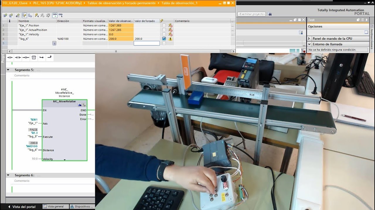 Posicionamiento con Sinamics G120 y S7-1200 (TO_PositioningAxis)