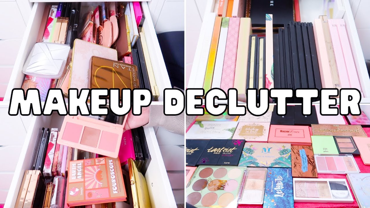 MAKEUP DECLUTTER! PART 6 - FACE PALETTES - VLOGMAS DAY 23 | Paige Koren