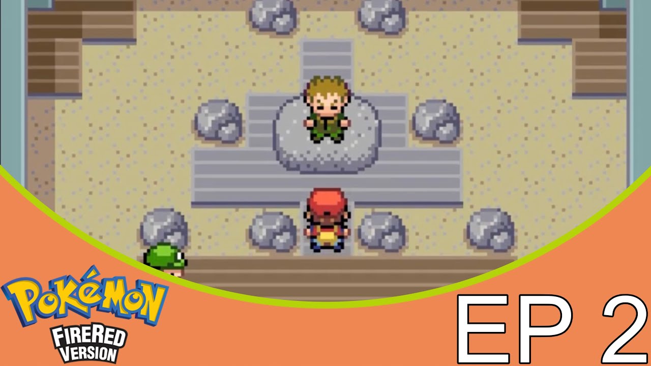 Pokémon Fire Red Playthrough Part 2: Pewter Gym Leader Brock The Rock Solid Pokémon Trainer