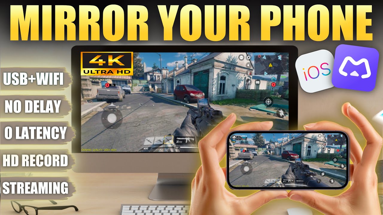 No Lag iPhone Screen Mirroring with AnyMiro 2025 In 4k Resolution