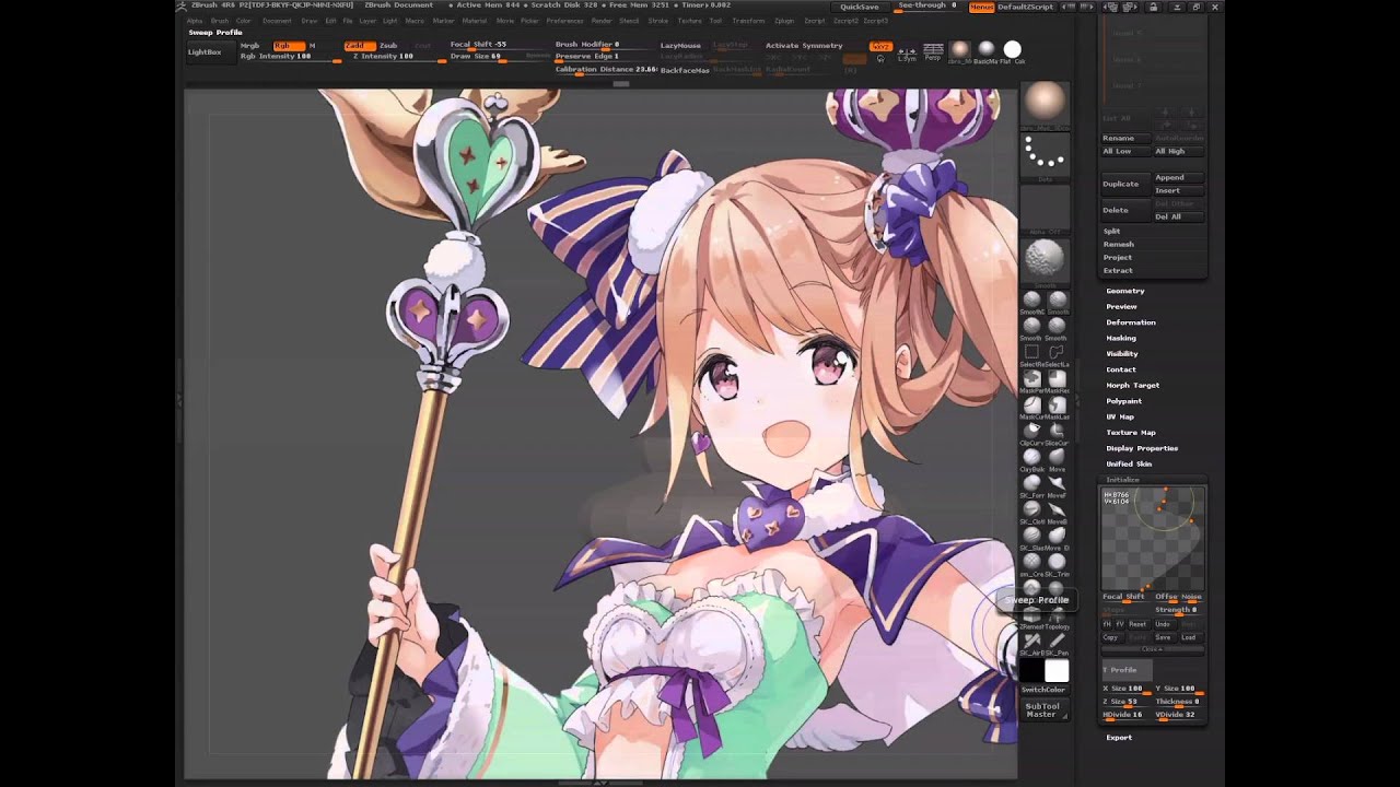 Chapter5-4　杖の作成（書籍 ZBrushフィギュア制作の教科書）