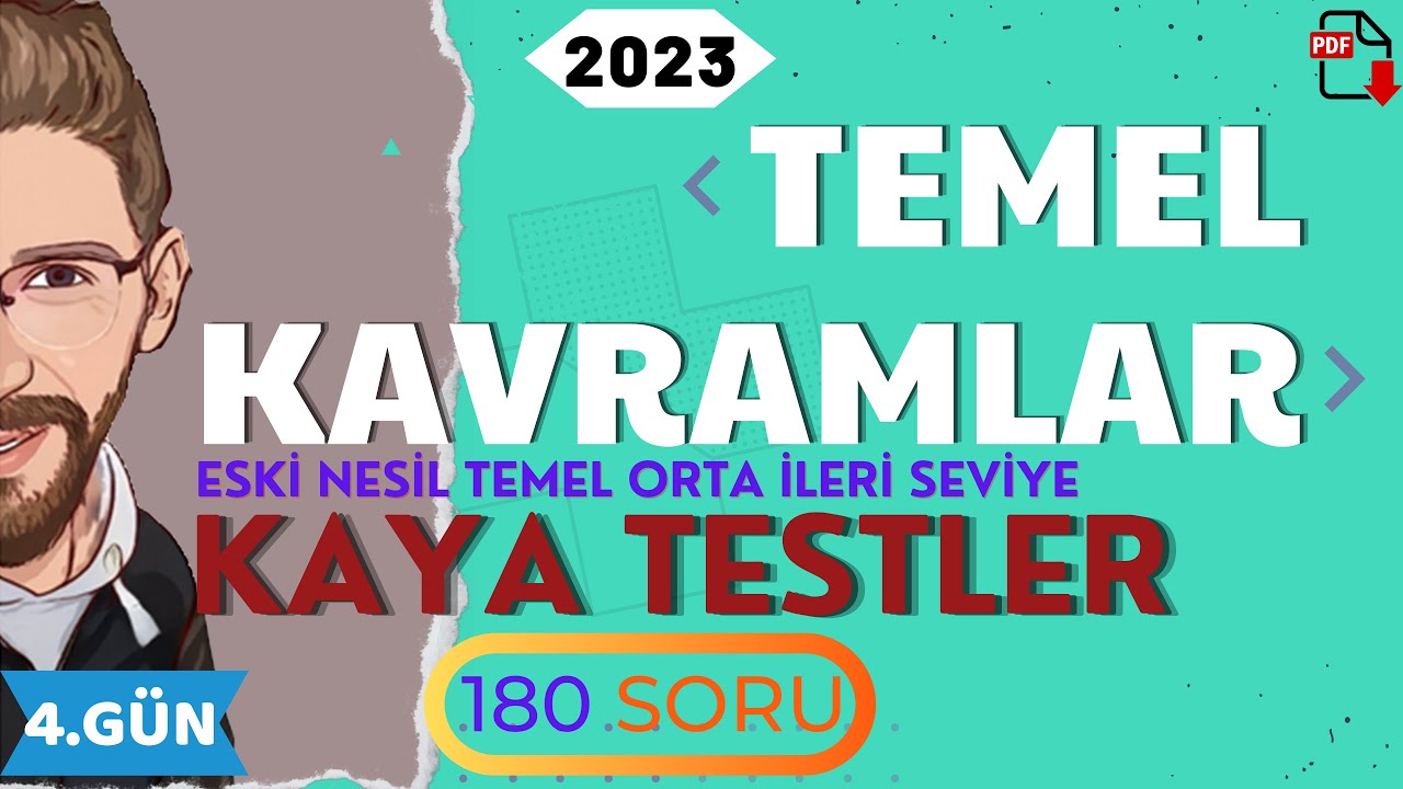 TEMEL KAVRAMLAR | Kaya Testler | 4.GÜN | 80 Günde Devri TYT Matematik | RENKLİ ÜCRETSİZ PDF