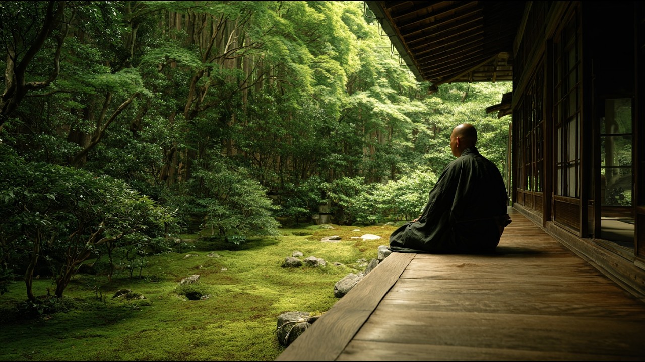 Night Zen Temple Stillness | Calm Ambient Music for Focus (20min)