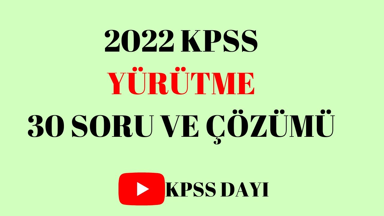 VATANDAŞLIK YÜRÜTME  30 SORU ÇÖZÜMÜ (2022 KPSS)