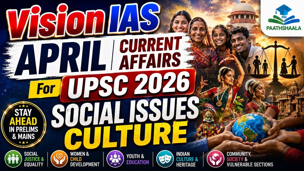 Vision IAS April 2026  Current Affairs | Social issues | Culture | For UPSC Mains and State PSC