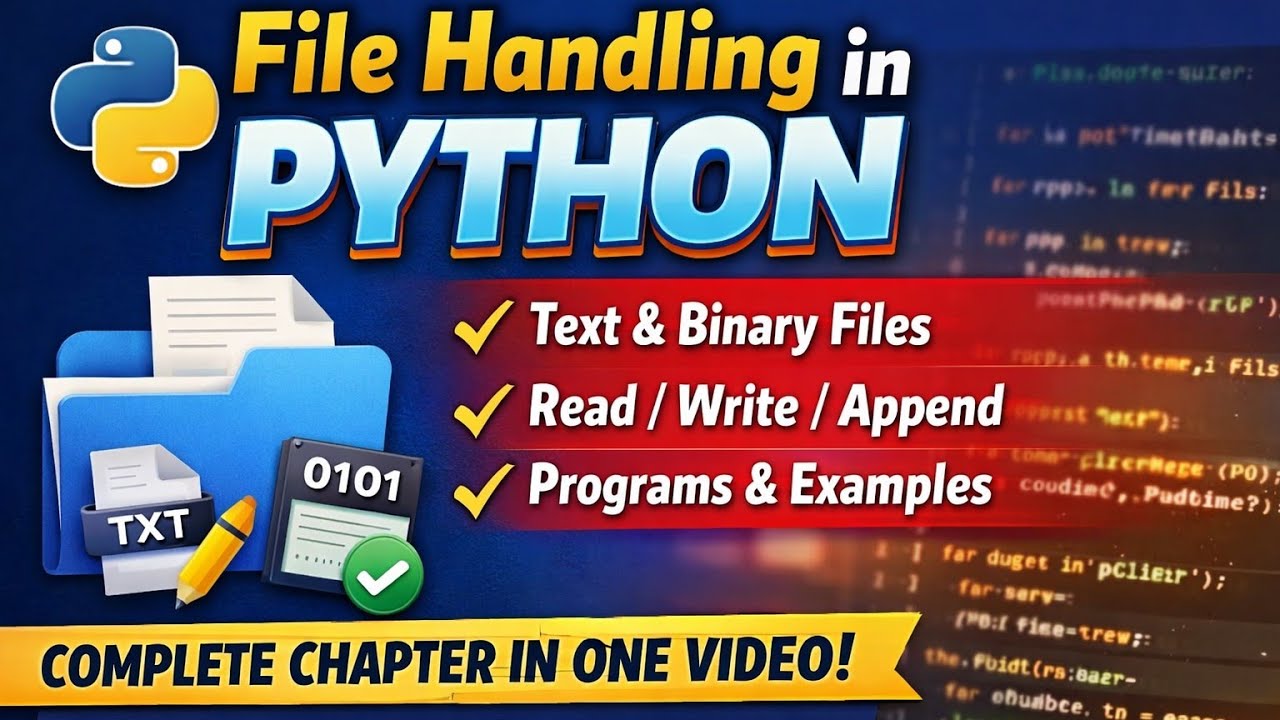 File Handling in Python I PDF| Complete Chapter 2 in One Video | Class 12 Computer Science | NCERT