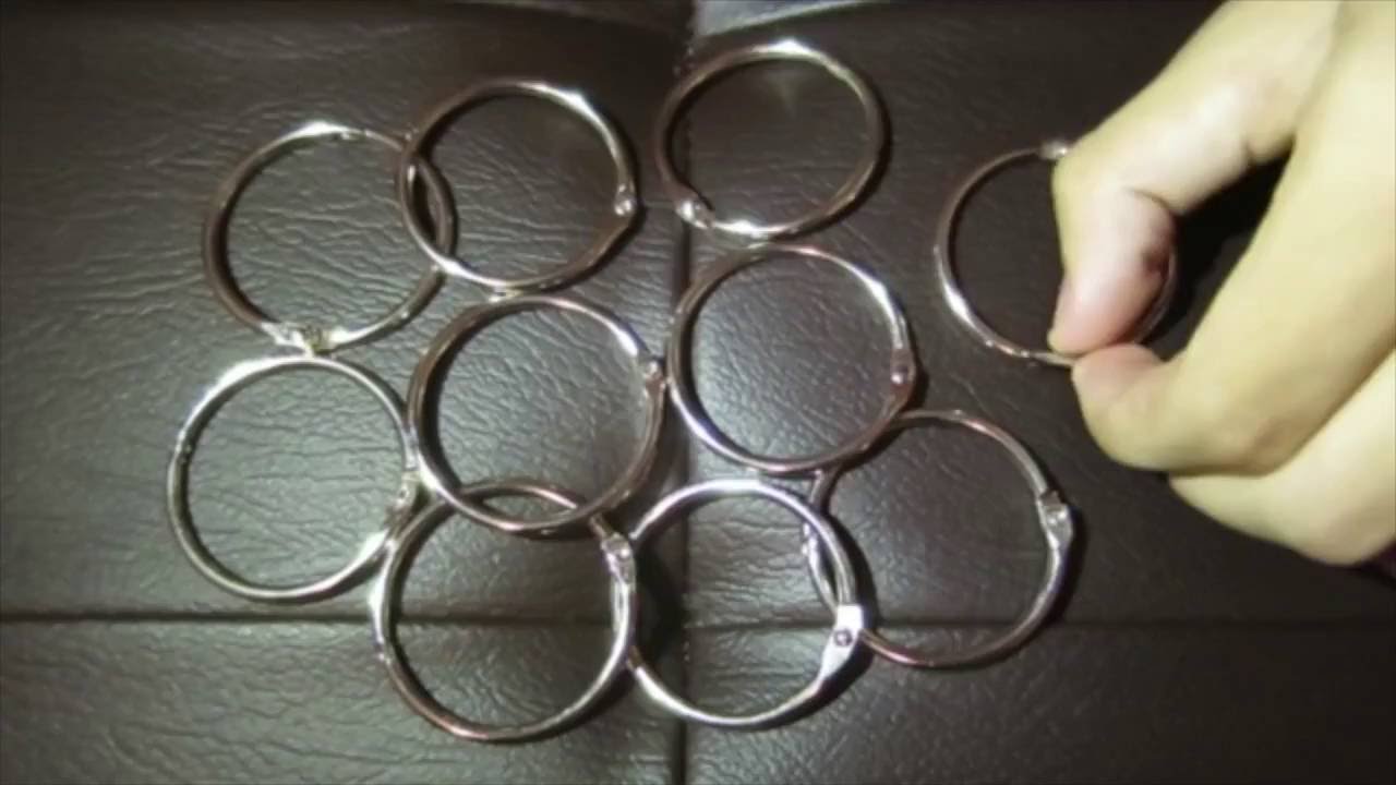 Bilipala 10 Pcs Loose Leaf Binder Rings Book Ring Keychain, Silver, 1.5-Inches