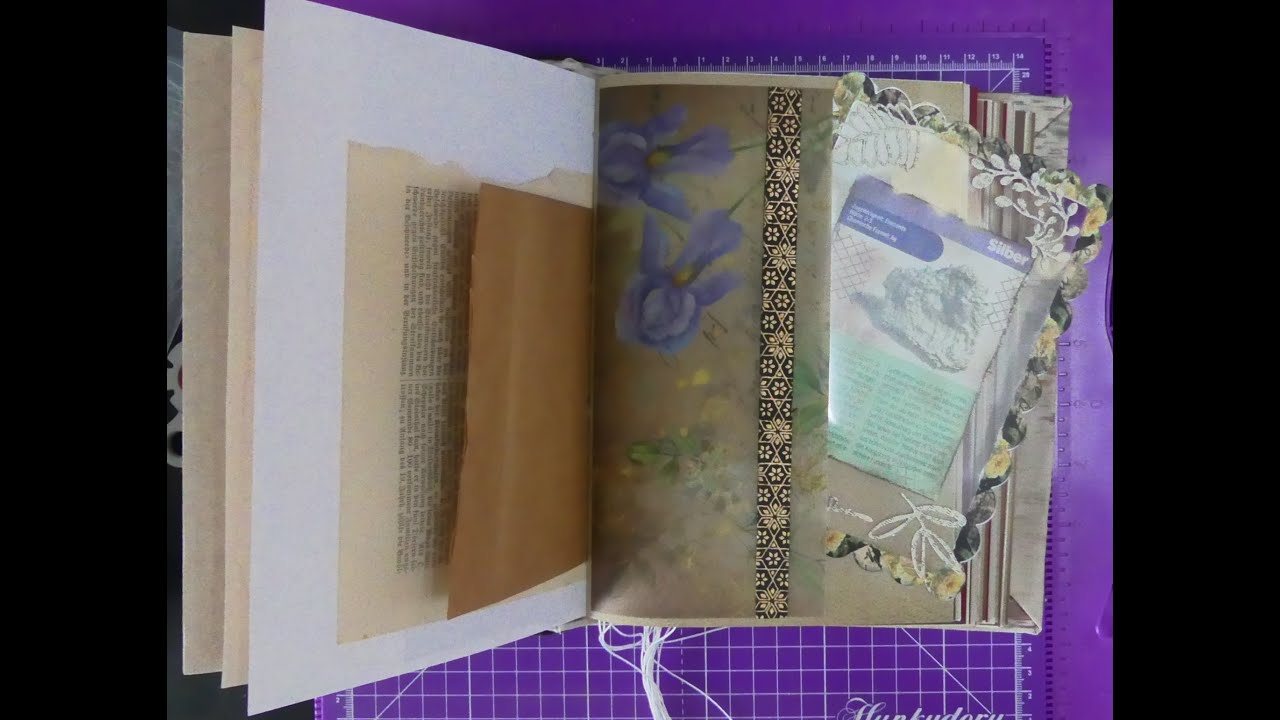 Junk Journal , Seiten gestalten ganz einfach oder wie ich meine Seiten im Junk Journal gestalte