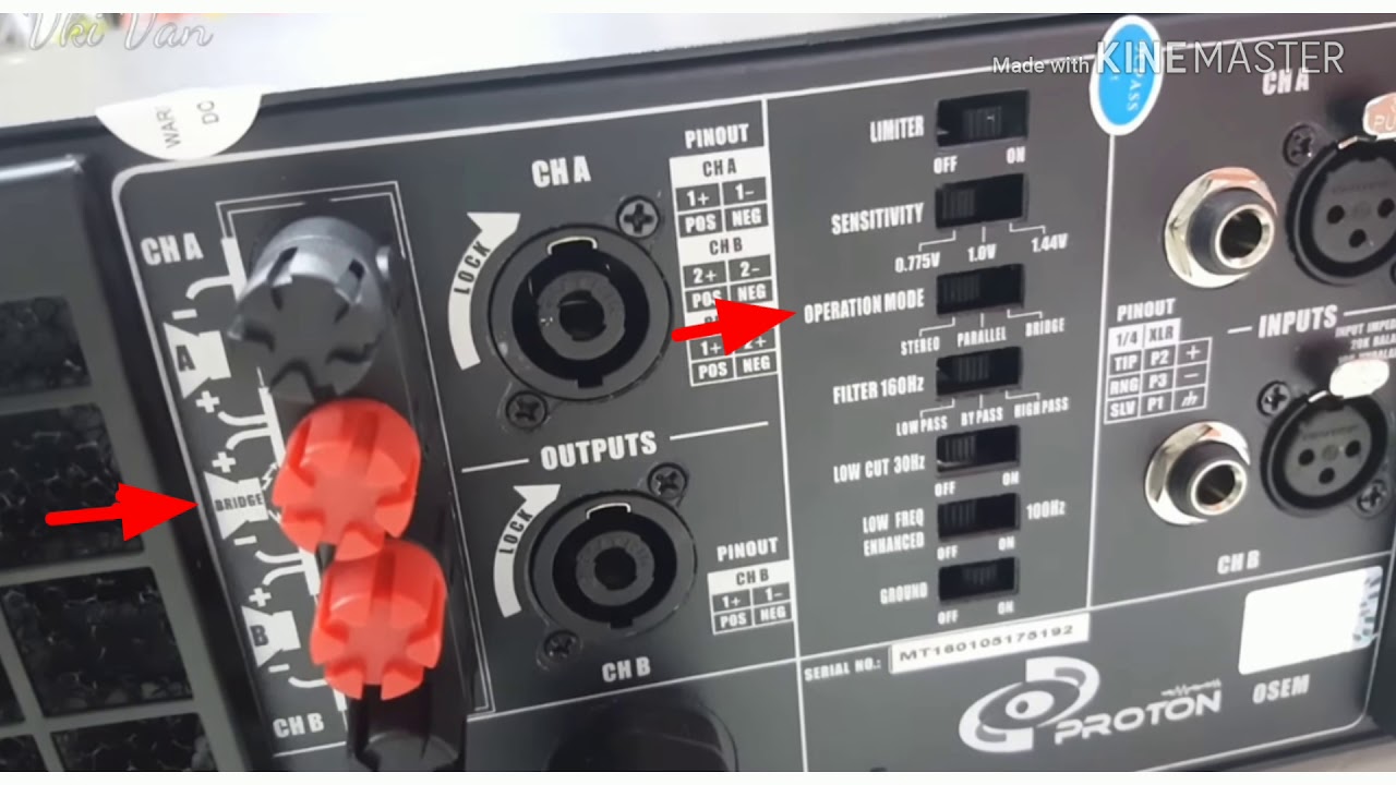 NX audio MT 1601 and 1201 back panel setting