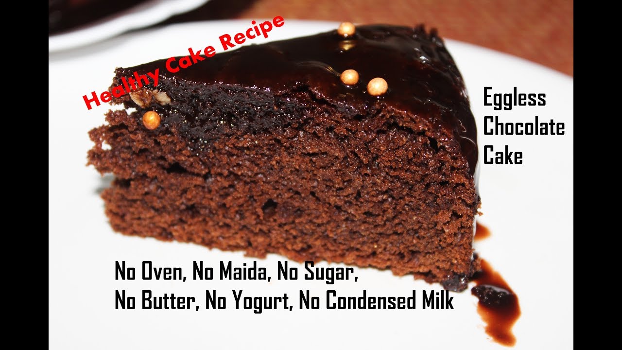 Eggless Chocolate Cake Without Oven/Healthy Jaggery Cake/No Maida,Sugar,Yogurt,Condensed Milk