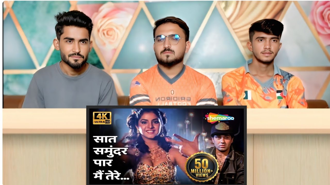 Reaction On Saat Samundar Paar Main Tere | Sunny Deol, Divya Bharti | Vishwatma (1992)| Popular Song