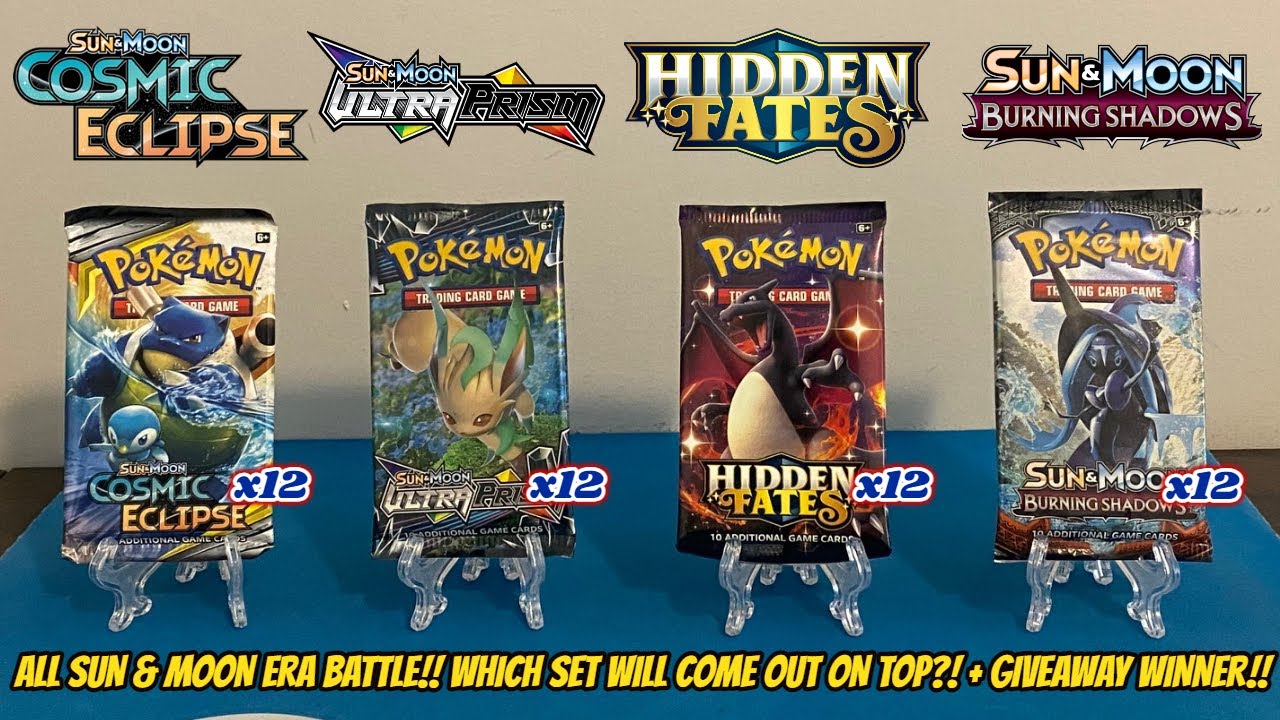 COSMIC ECLIPSE vs ULTRA PRISM vs HIDDEN FATES vs BURNING SHADOWS Pokemon Card Opening Battle!!