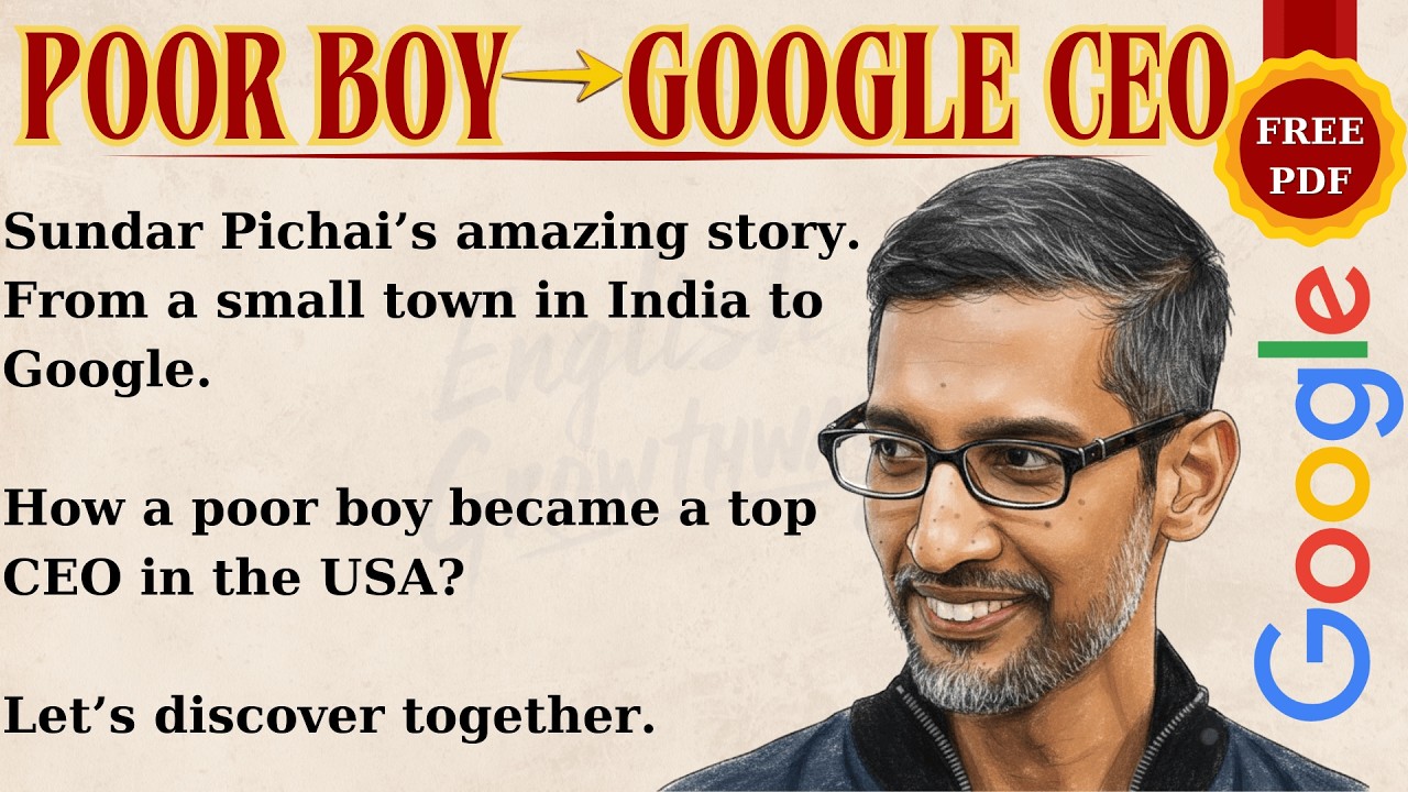 Story of Sundar Pichai | Learn English Through Story | Listening & Reading Practice | Grade Reader