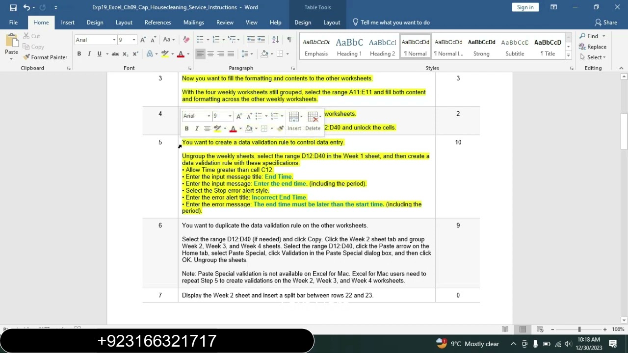 Exp19_Excel_Ch09_Cap_Housecleaning_Service | Full Course Deal Contact Us